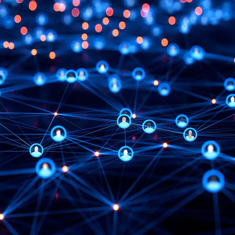 Abstract image of a social network.